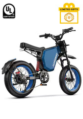 SASIKEIBIKE Y7 electric bike in black with fat tires and step-through frame