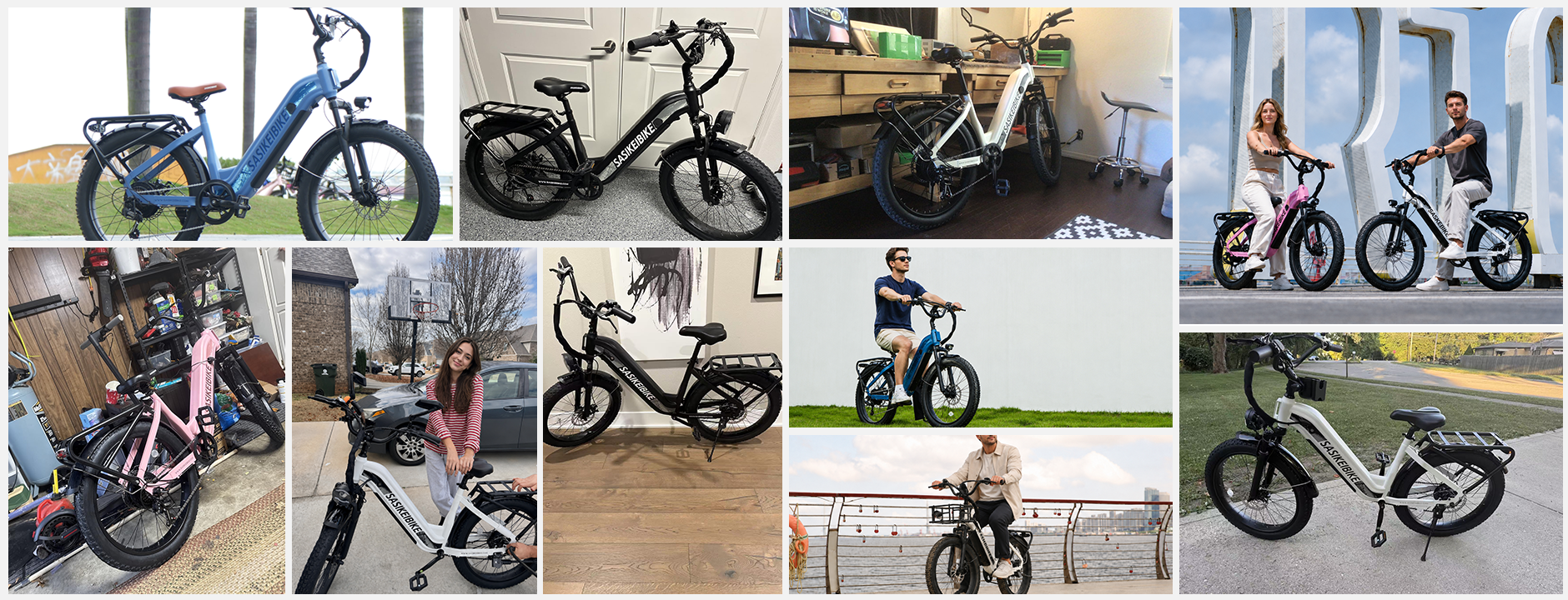 Real customer riding the SASIKEIBIKE C6 fat tire electric bike