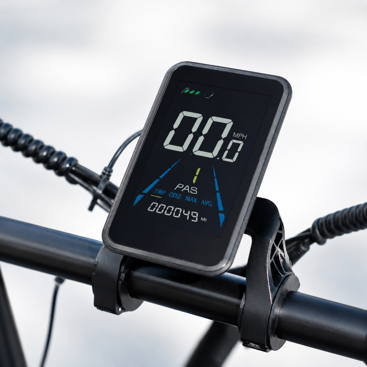 VEFREEDOM A8 electric bike LCD display screen close-up
