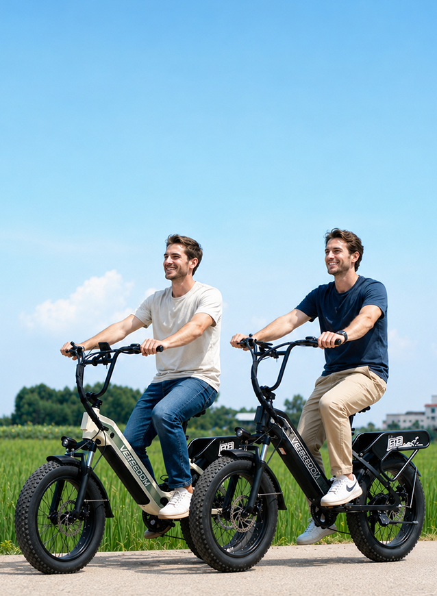 VEFREEDOM A8 electric bike with fat tires for city commuting and outdoor riding